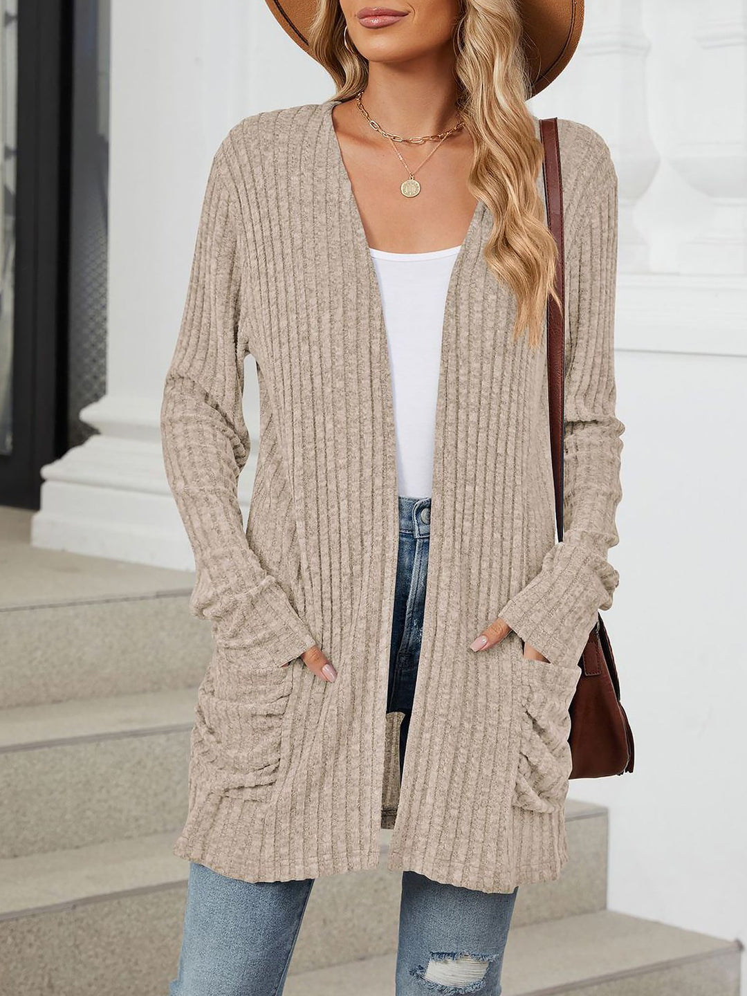 Coco Women's Long Cardigan | Soft Knit with Pockets - 28