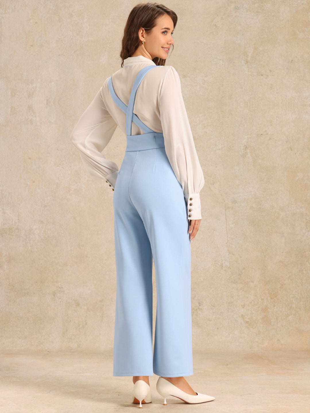 Cora Women's Jumpsuit | Adjustable Strap, Wide Leg Design - 17