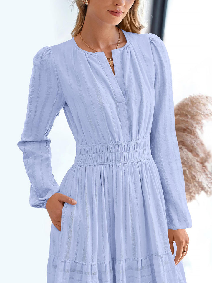 Nora Women's Maxi Dress | 100% Cotton, Casual Tiered A-Line - 11