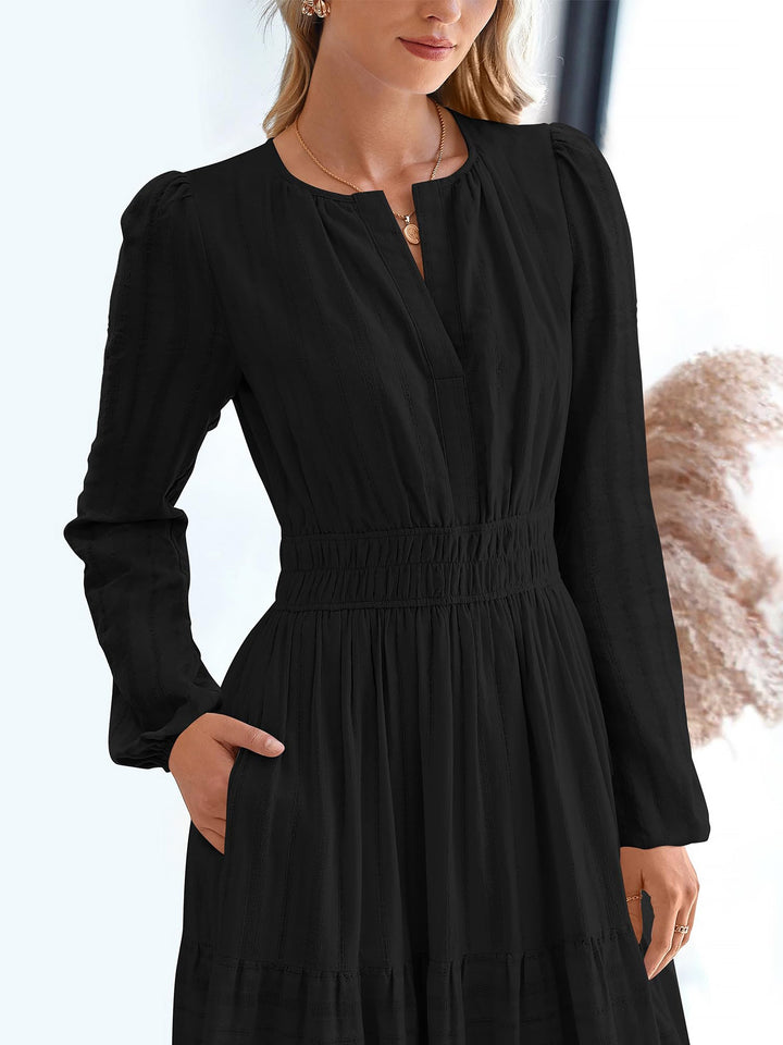 Nora Women's Maxi Dress | 100% Cotton, Casual Tiered A-Line - 35