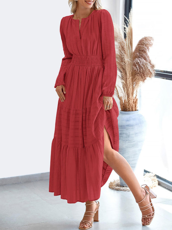 Nora Women's Maxi Dress | 100% Cotton, Casual Tiered A-Line - 39