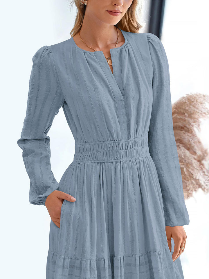 Nora Women's Maxi Dress | 100% Cotton, Casual Tiered A-Line - 53