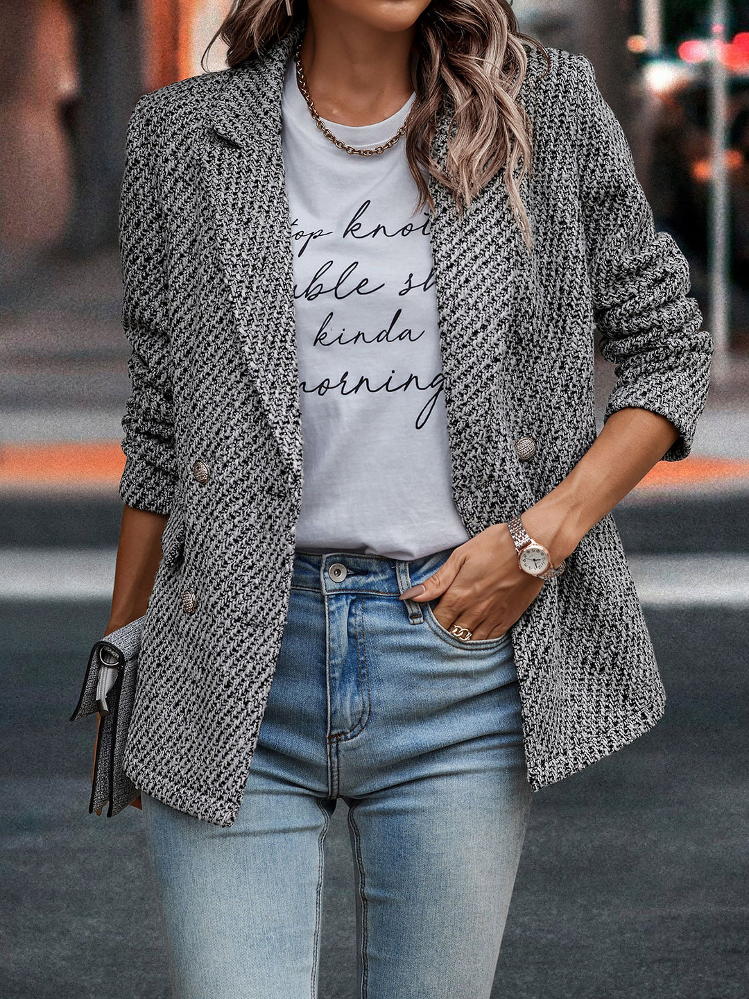 Tina Women's Blazer | Classic Tweed, Tailored Fit - 1