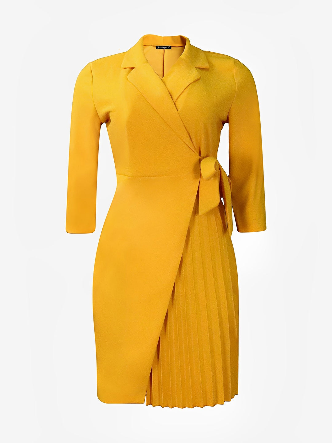 Tina Women's Blazer Dress | Tailored Pleats, Office Chic - 20